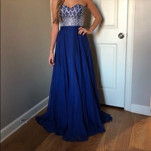 Blue prom dress